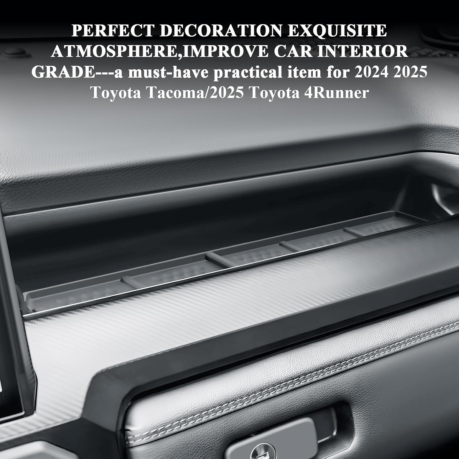 BIBIBO 7Pack for 2025 2026 Tacoma Door Side Storage Box 2024-2026 Toyota Tacoma Front Rear Door Handle Insert Organizer + Co-Pilot Organizer Anti-Slip Tray Tacoma Trucks Accessories