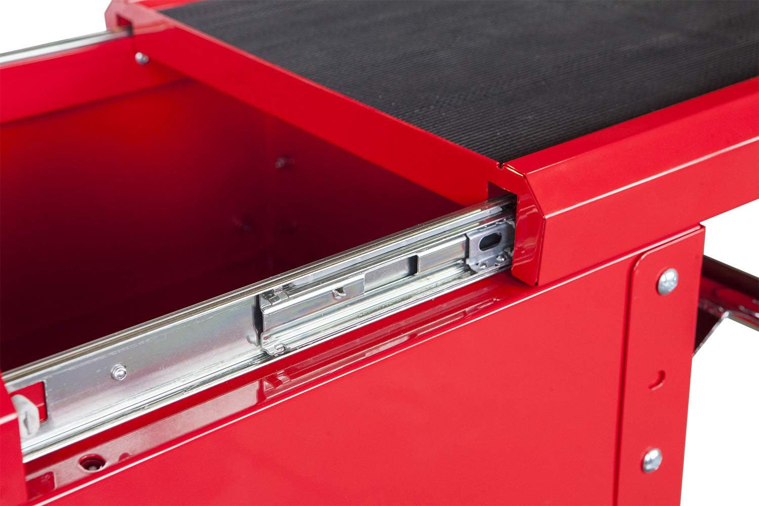 Wolf Rolling Garage Workshop Tool Organizer: 2 Drawer Tool Chest Tray with Top Work Surface and Storage Push Cart, Red : Tools & Home Improvement