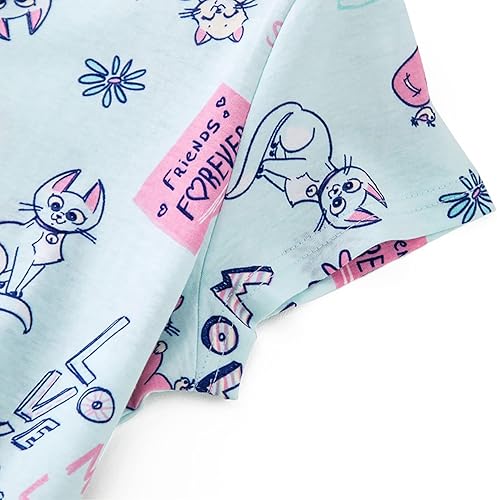 Miniatura 4 de SISKIN Camisones para mujer, de algodón, para dormir, de manga corta, con estampado, ropa de dormir suave