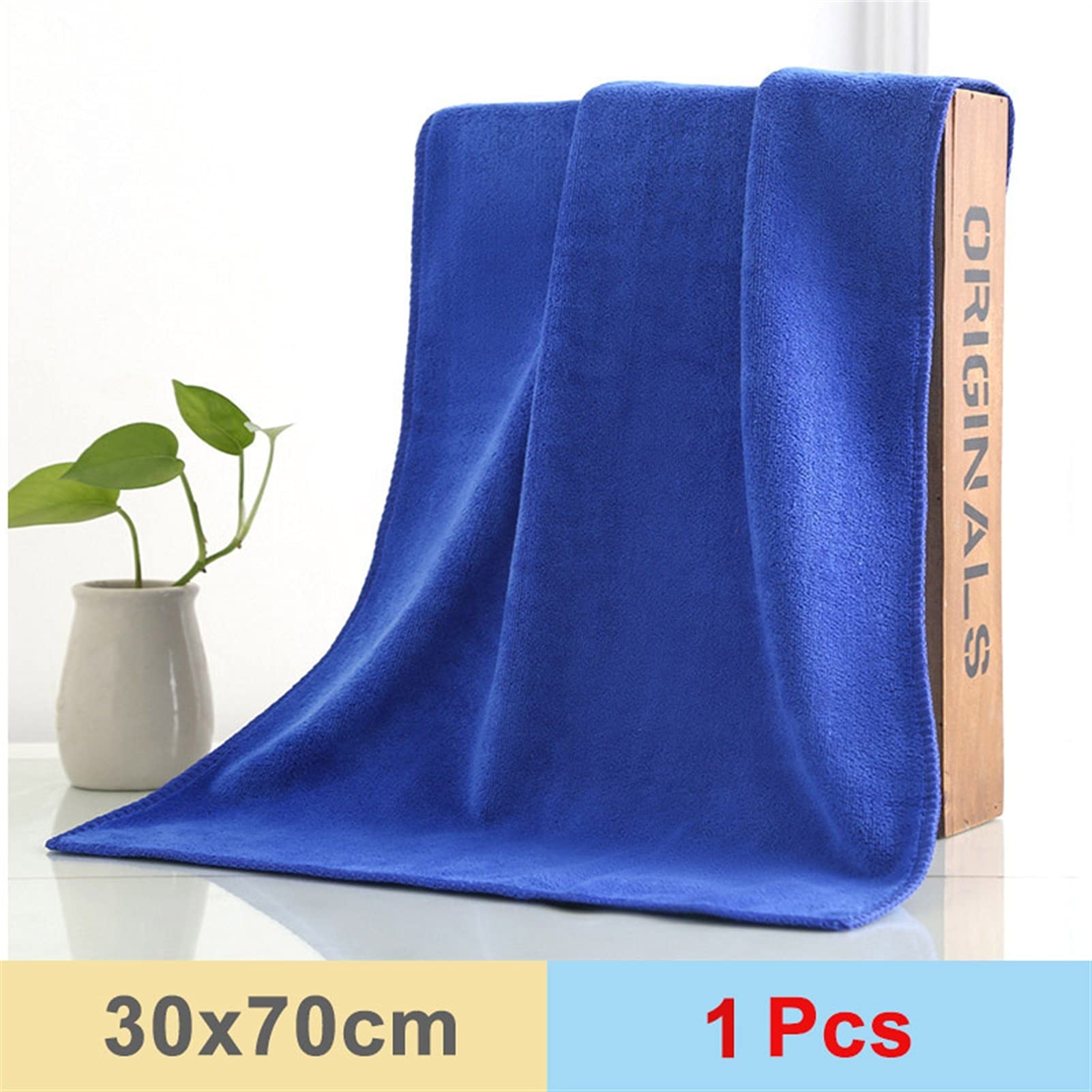 Chiffon de nettoyage en microfibre 30 x 70 cm Lavage de voiture Serviette en microfibre Nettoyage de voiture Chiffon de séchage Ourlet Chiffon d'entretien de voiture Détails de lavage de voiture