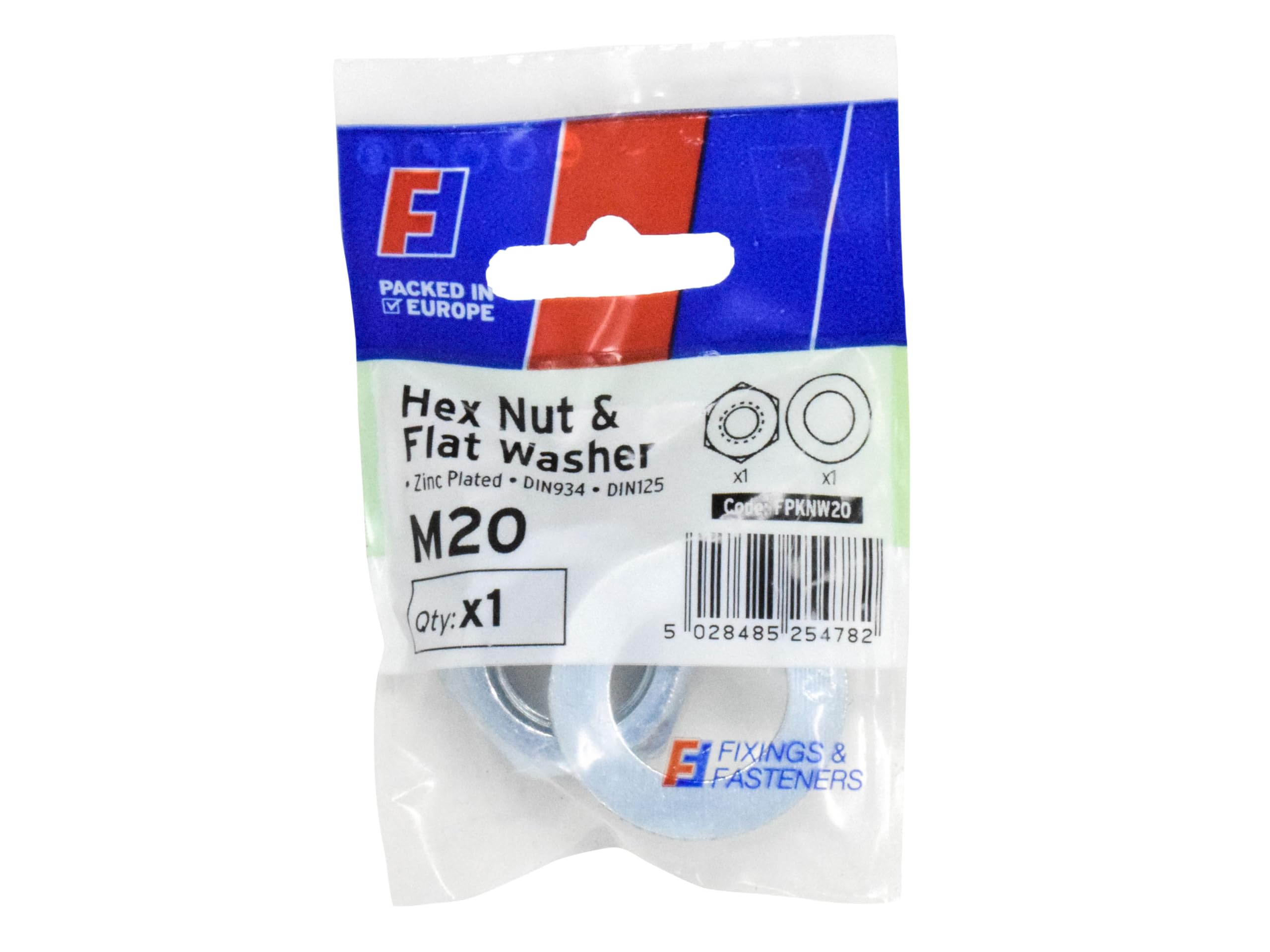 Forgefix Fpknw20 Nut & Washer M20 Forgepack 1 Forfpknw20 from B&Q