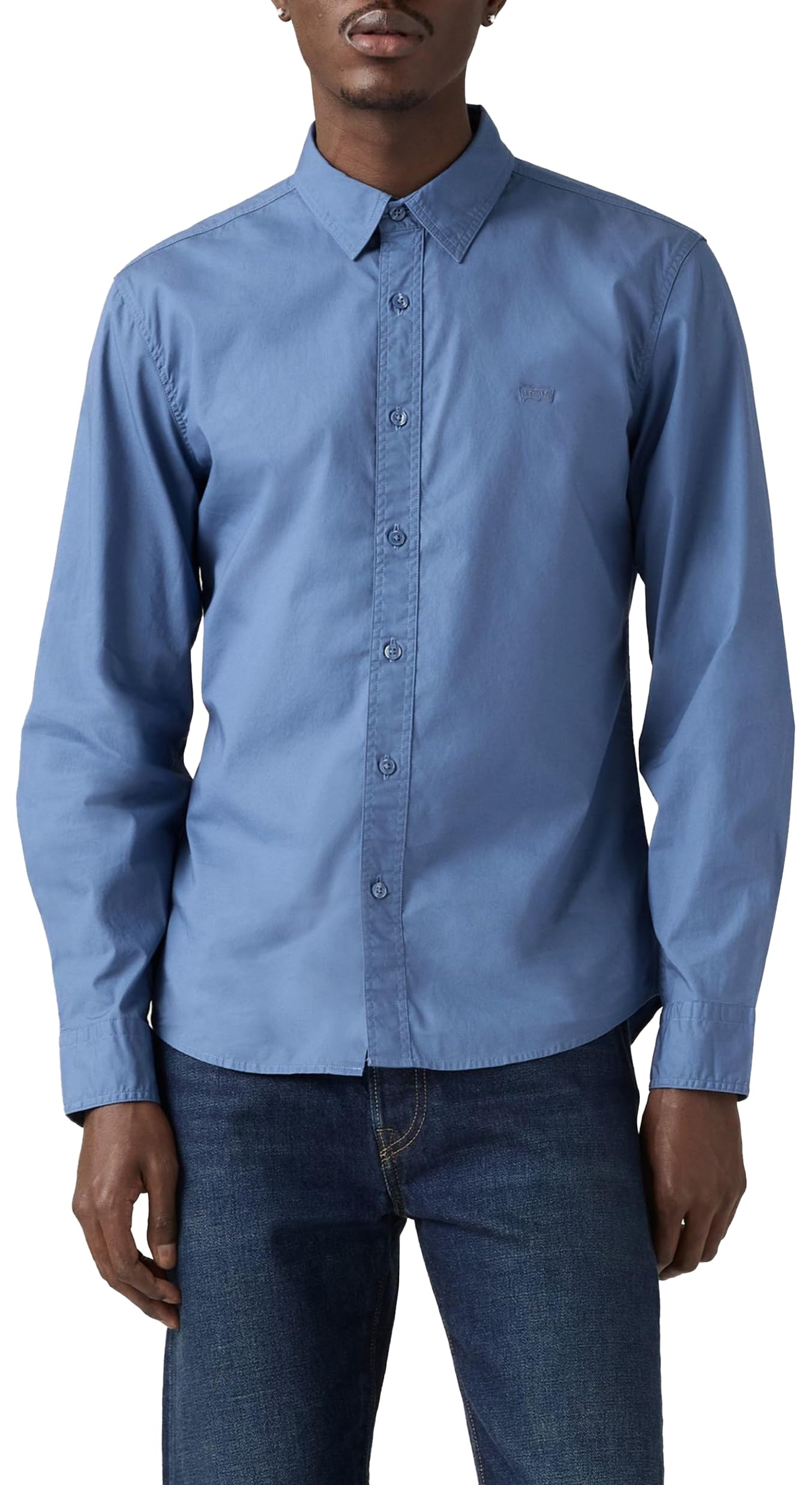 Ls Battery Hm Shirt Slim Sunset Blue STR, Sunset Blue, XL