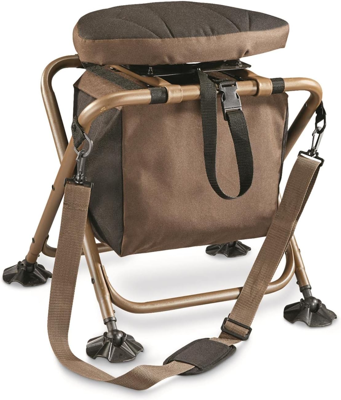 360 Swivel Hunting Blind Chair; 300 Pound Capacity, Folding, Lightweight, Portable, Padded Cushion Hunting Seat, Hunt Gear and Equipment