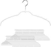 Vista 19 de Mawa Reston Lloyd Silhouette - Percha de camisa antideslizante que ahorra espacio, estilo 42 pies, paquete de 20, plateado, 20