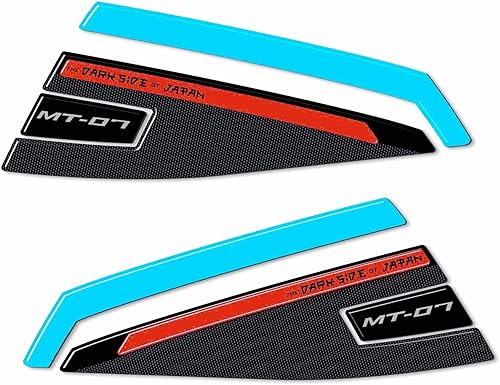 Miniatura 2 de labelbike - Adhesivos 3D para motocicleta, protección y decoración del depósito de combustible en resina compatible con Yamaha Mt-07 2022 - Cyan