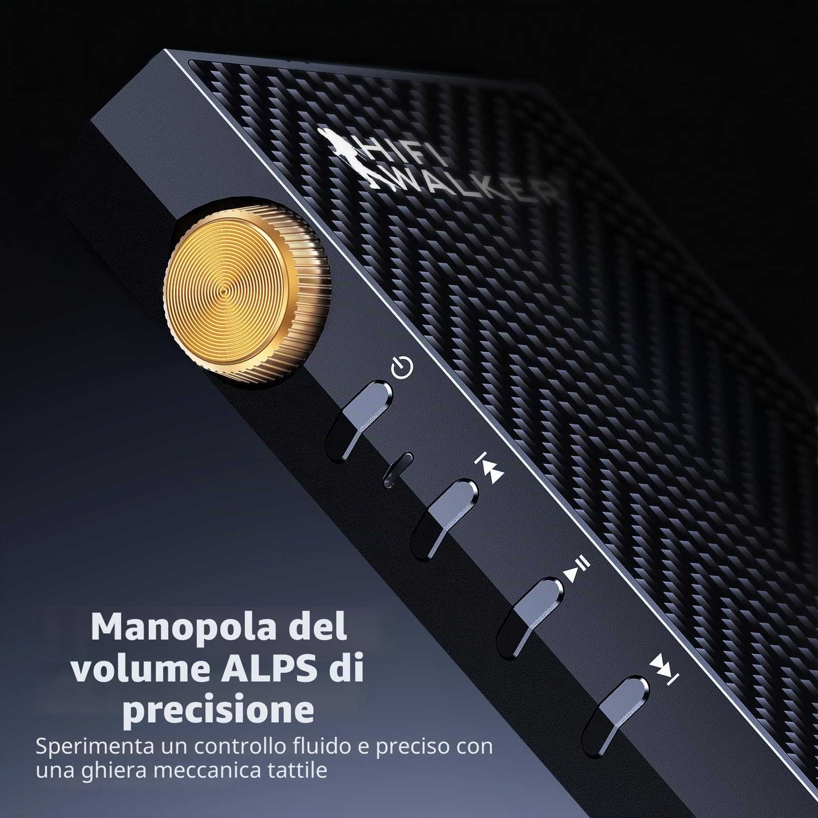 HIFI WALKER Lettore audio portatile Bluetooth 5.1, lettore musicale di alta qualità con touch screen 4", uscita cuffie 4,4 mm e 3,5 mm, USB DAC, scheda di memoria 128 GB inclusa