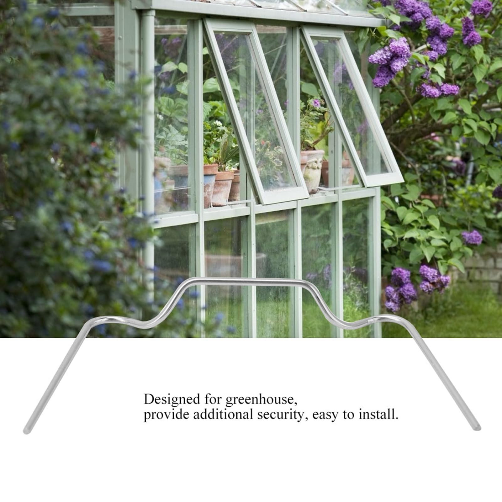 50Pcs Greenhouse Glazing Clips,Stainless Steel W Type Greenhouse Glazing Wire Clips Spring Buckle Equipment Fixing Wire Glazed Clamps for Garden Glass House