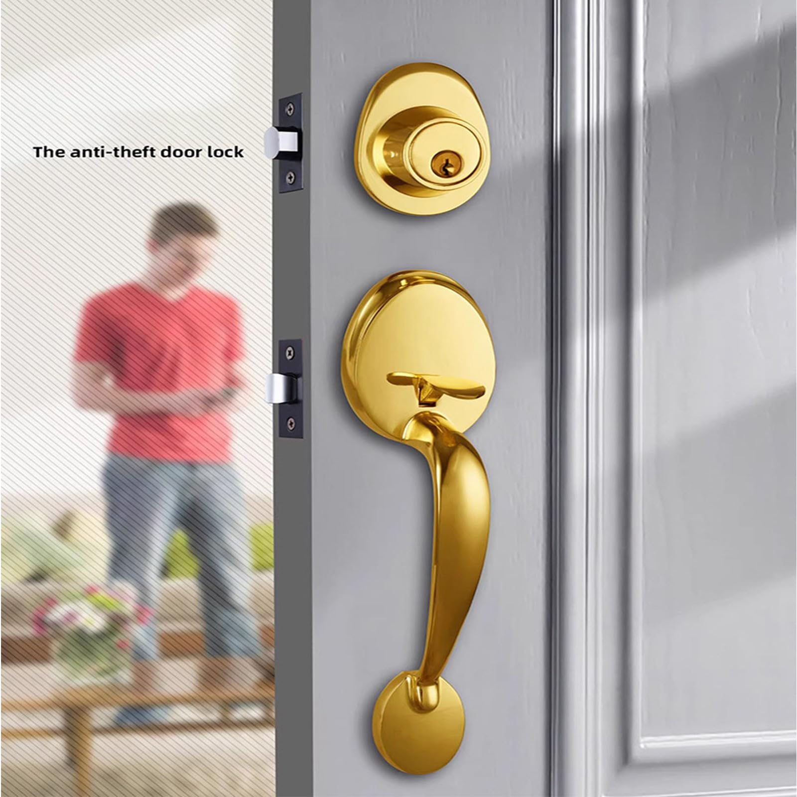 Pièce de rechange pour porte de chambre à coucher, ronde, argent