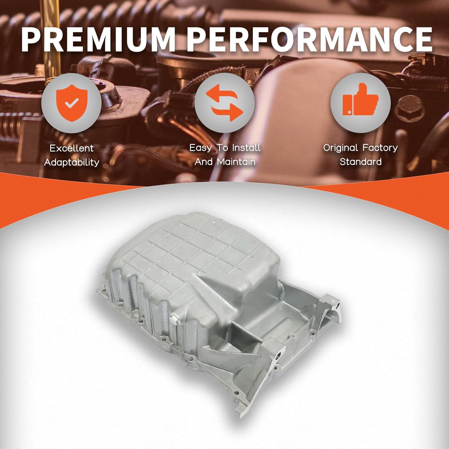 labwork Aluminum Oil Pan Replacement for Honda Accord 2.4L 4Cyl Engine 2008-2010 11200R40A00