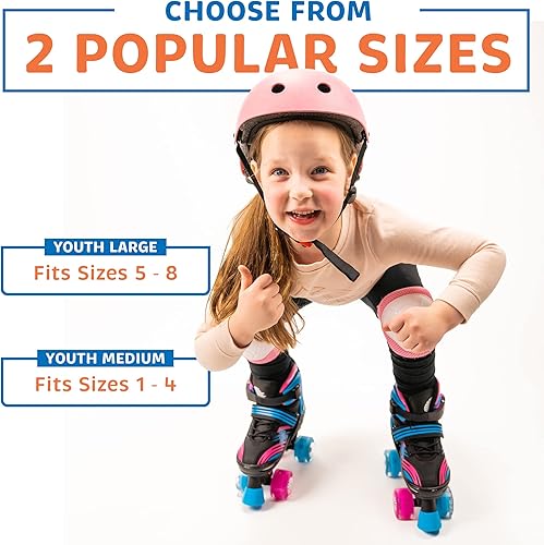 Miniatura 6 de XINO SPORTS Patines en línea 2 en 1 para niños  Patines en línea  Patines con luz LED intercambiables para niños de 6 a 12 años, adolescentes y