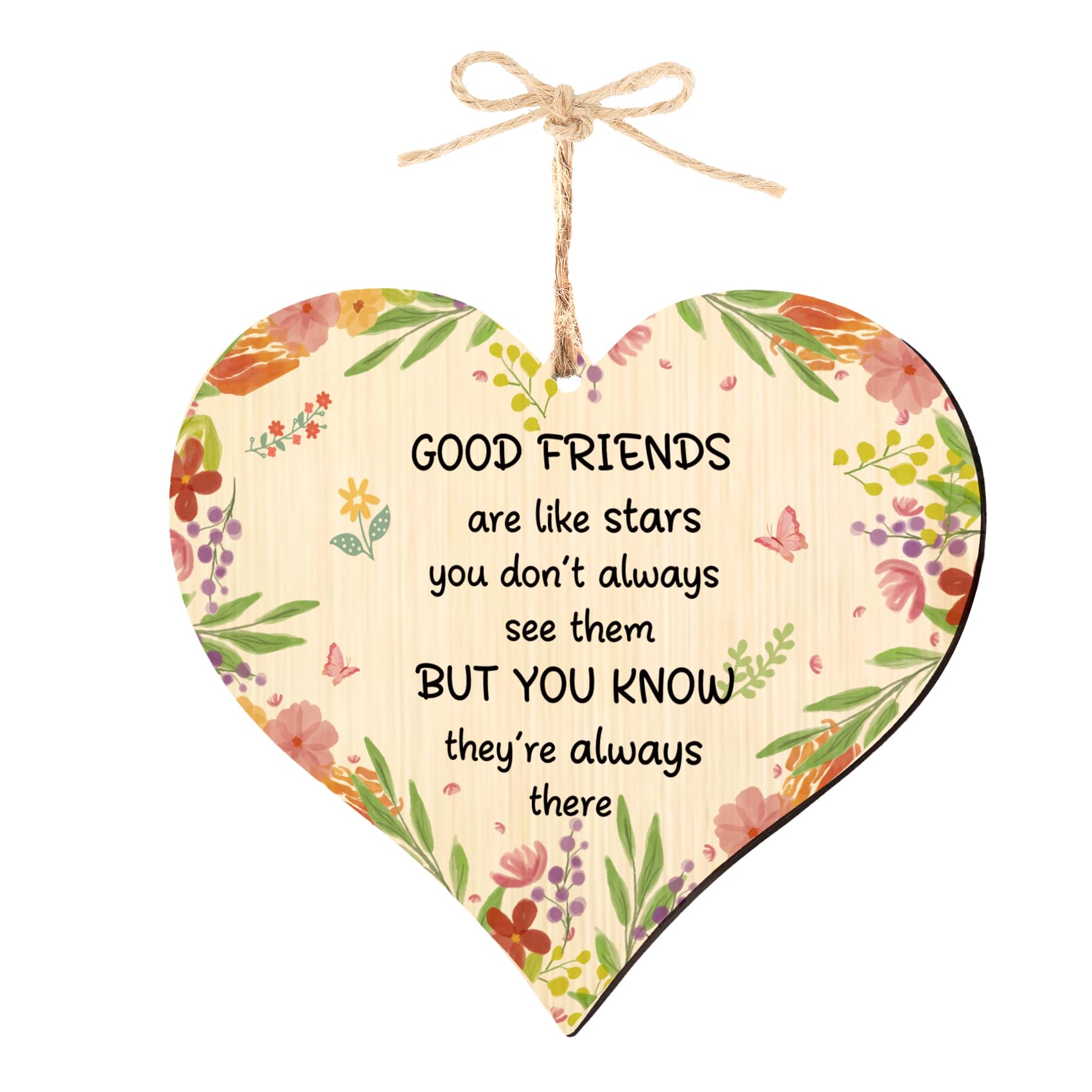 Best Friend Xmas Gifts,Wooden Hanging Plaque Best Friend Birthday Gifts Friendship Gift for Women Gift for Friends Women