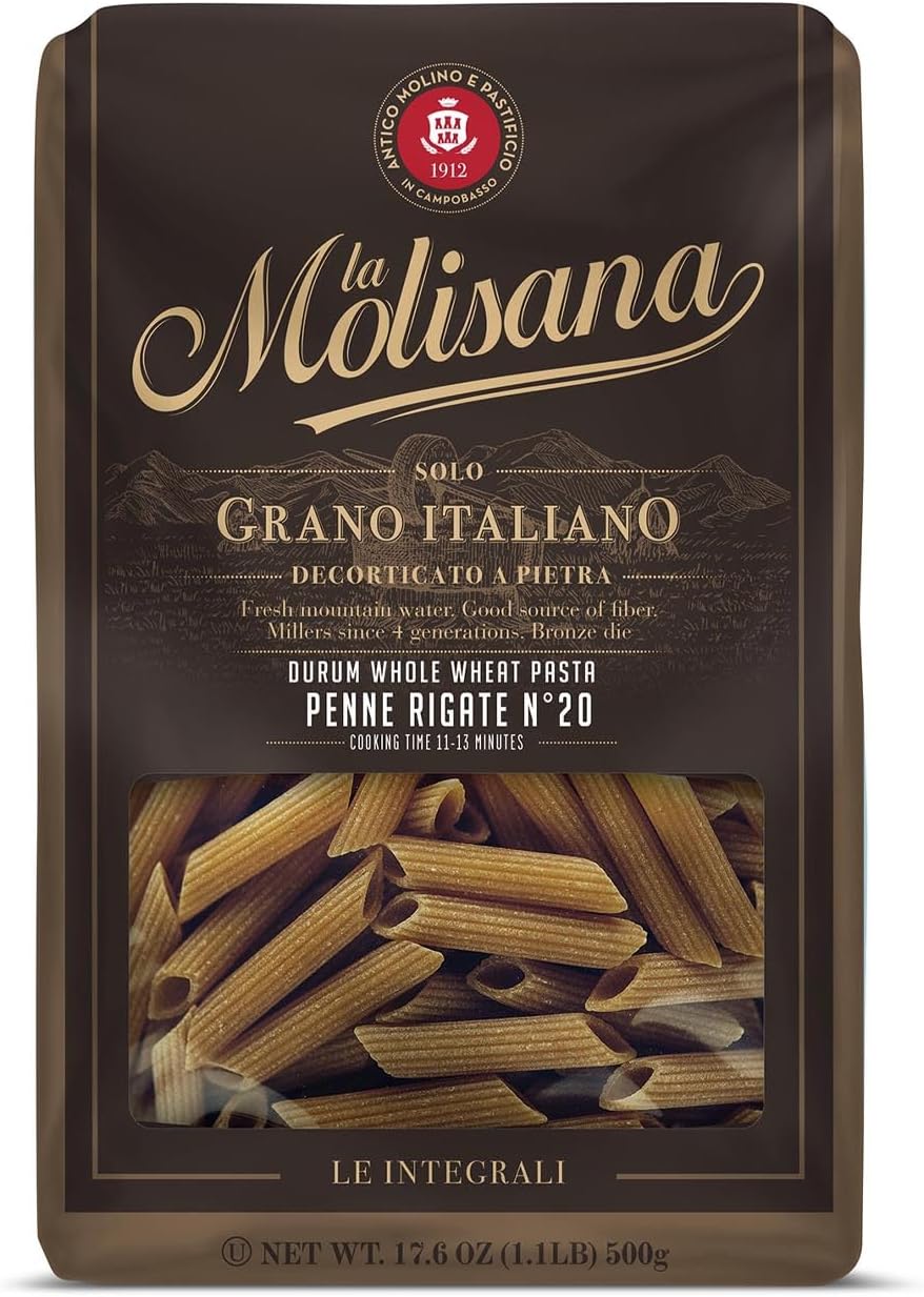 La Molisana Penne Ziti Rigate Whole Wheat FQ 20, 1 Pound (Pack of 12)