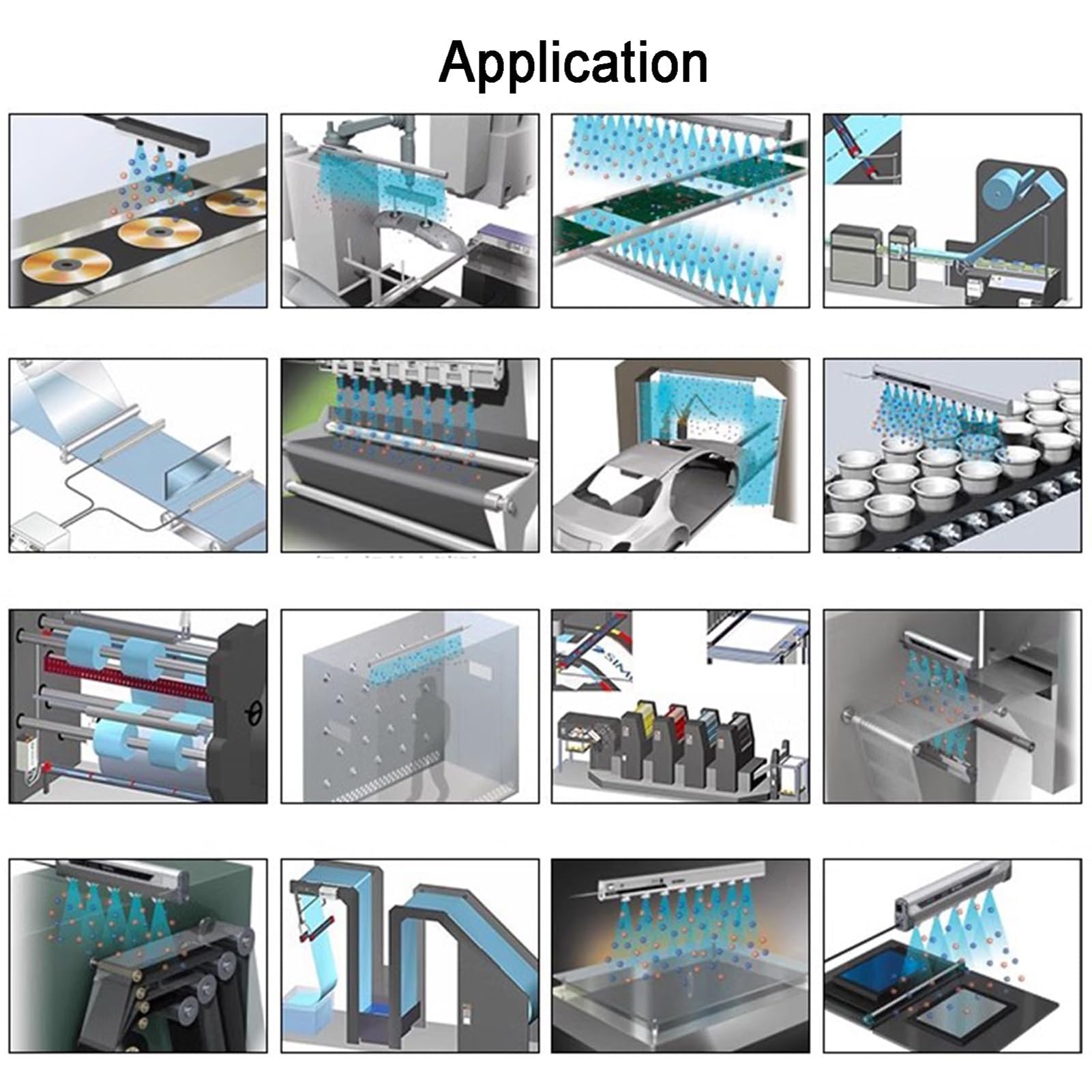 Barra ionizadora antiestática, eliminador de estática profesional, barra de aire ionizante con generador de alto voltaje de 7 kV, varilla eliminadora de estática(70CM)