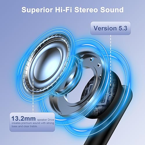 Miniatura 6 de Samsung - Auriculares inalámbricos Bluetooth para Samsung Galaxy A16 5G A17 A36 A56 A26 S25 Ultra FE A15 A35, auriculares impermeables con micrófono