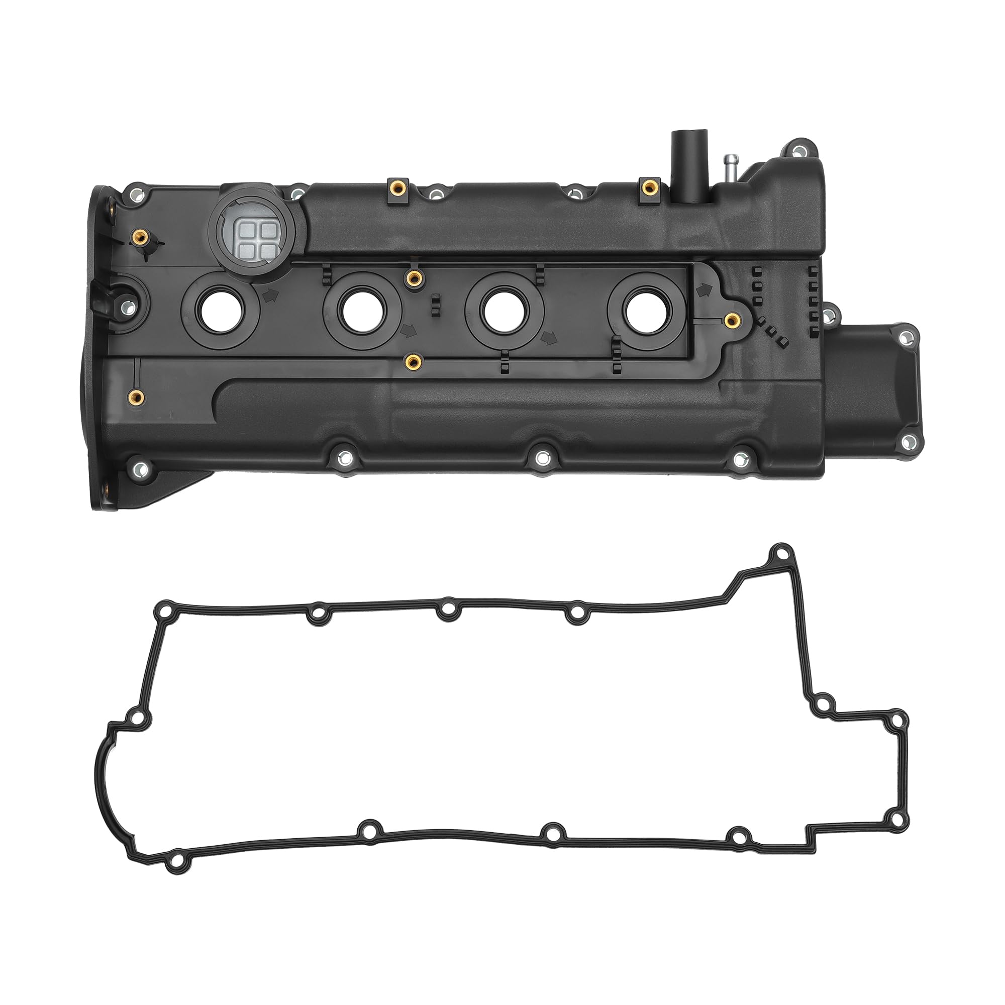 Coperchio della Valvola del Motore No.2241023010 Coperchio della Valvola Anteriore per Hyundai Elantra 1.8L 2.0L Plastica Nera con Guarnizione