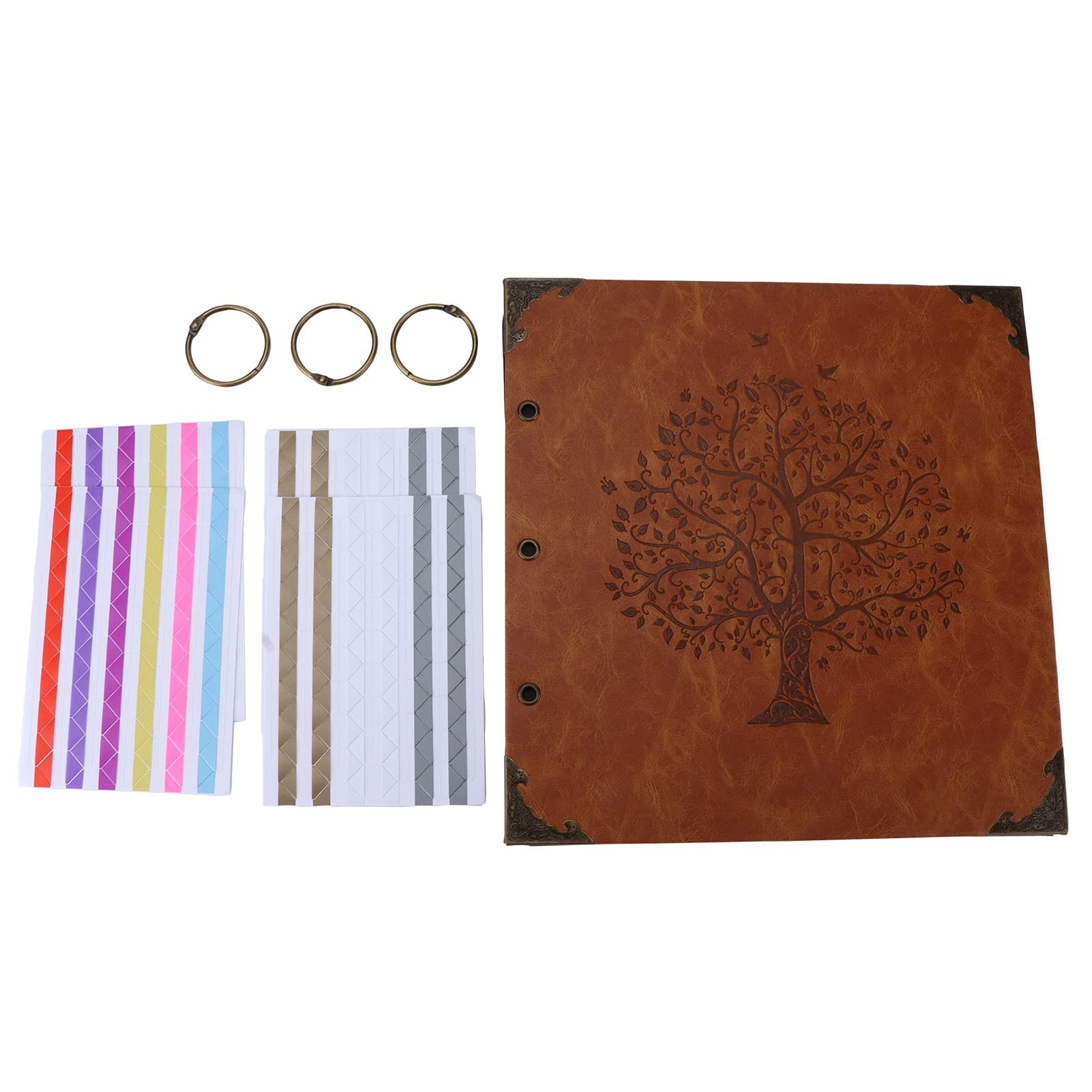 Pssopp Álbum de Fotos de Hojas Sueltas, álbum de Fotos de Cuero, álbum de Recortes, Recopilar Recuerdos, Apariencia Retro, Herramientas Completas, Foto de Bricolaje Álbumes de Fotos