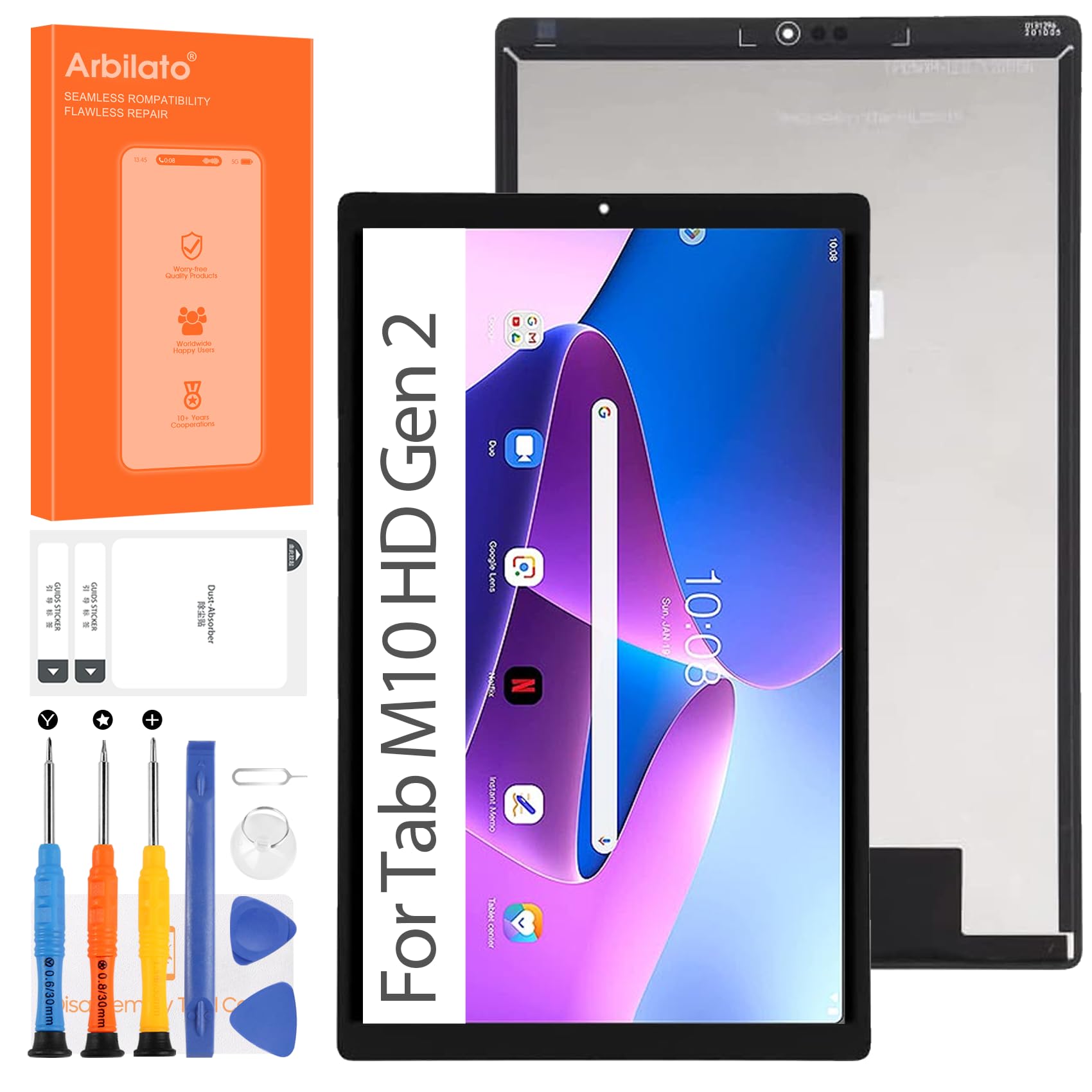 Screen for Lenovo Tab M10 HD Gen 2 Screen Replacement for Lenovo Tab M10 HD 10.1 Inches Tablet LCD Screen TB-X306X Touch Display Digitizer Assembly Repair Parts?Black No Frame?