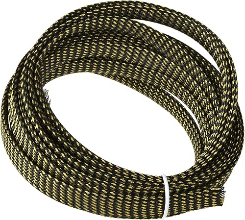 Miniatura 15 de Othmro Fundas de cable trenzadas flexibles de PET de 16.4 pies de longitud, 0.62 pulgadas de ancho, fundas de malla de alambre flexibles para TV,