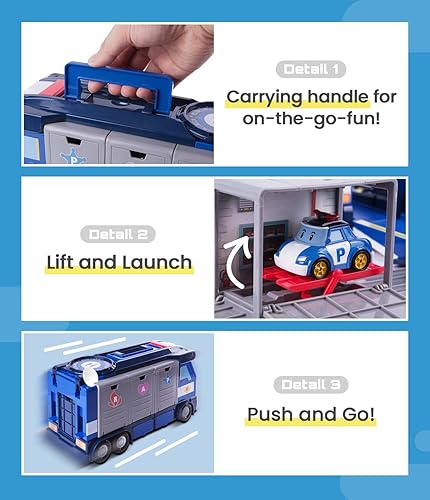 Miniatura 37 de Robocar Poli, Poke - Autos de juguete de metal, excavadora, vehículos de construcción, camión de juguete, regalos de cumpleaños para niños y niñas