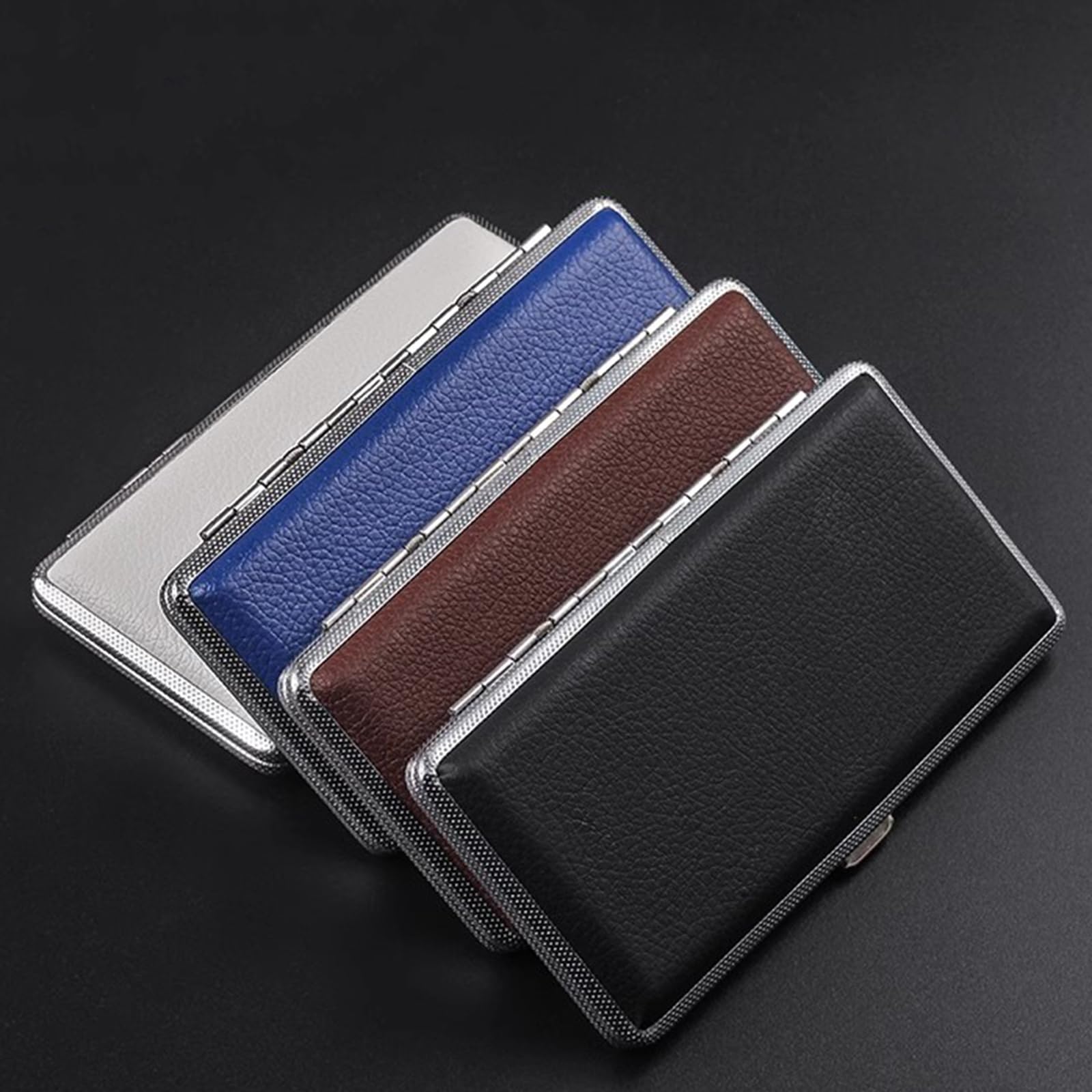 Cigarette Case Long 120 mm Leather Cigarette Case Metal Cigarette Box Holds  14 Cigarettes, One Size, White : Amazon.com.be: Health & Personal Care
