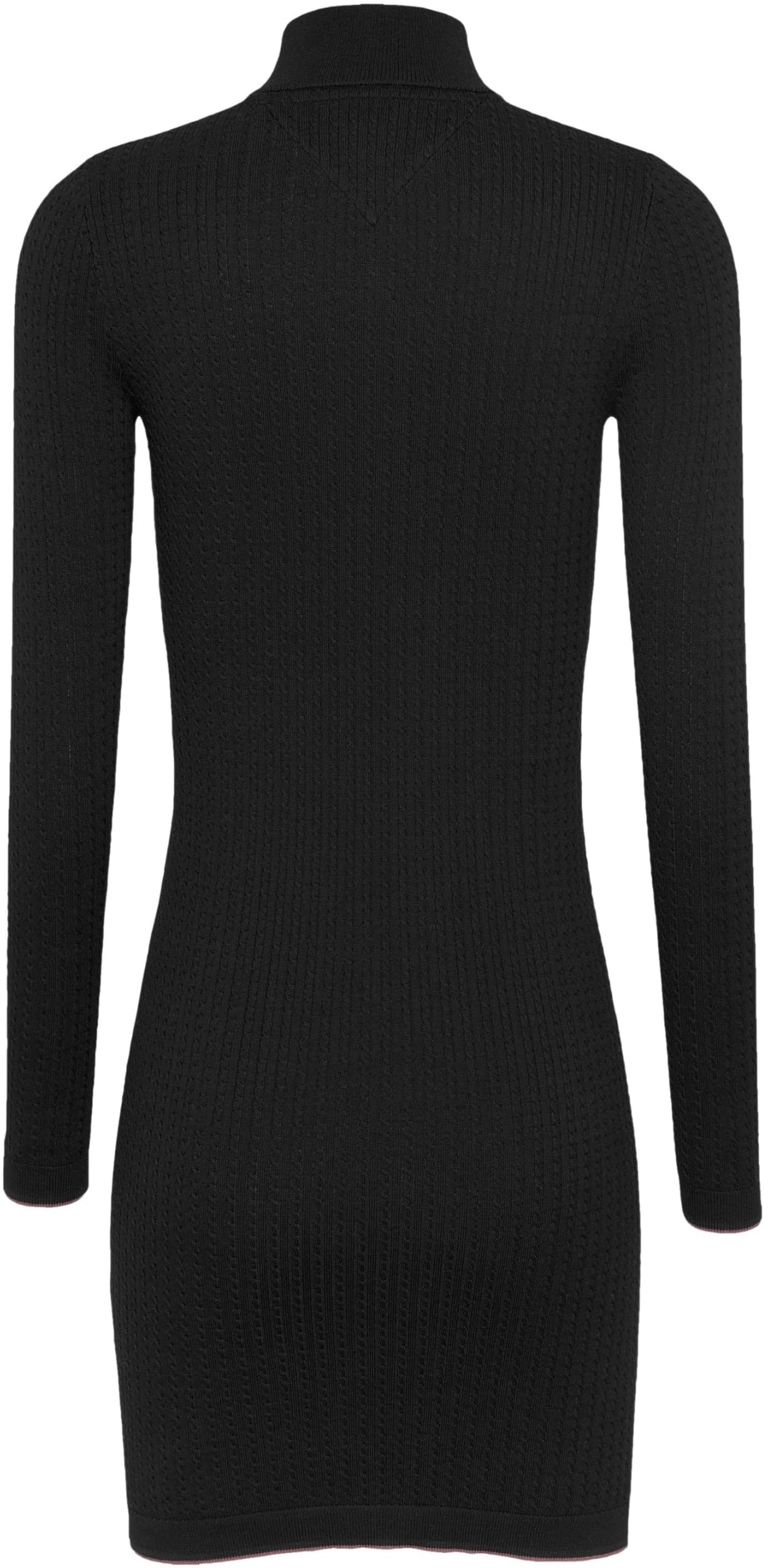 Tommy Jeans Tjw 1/4 Zip Sweater Cable Dress Dw0dw19490 Robe Pull Femme (Lot de 1)
