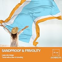 Vista 30 de Beach Blanket Oversized Extra Large 78" X 81",Waterproof Sandproof Beach Blanket 1-7 Adults Lightweight Durable for Travel Camping Hiking Picnic