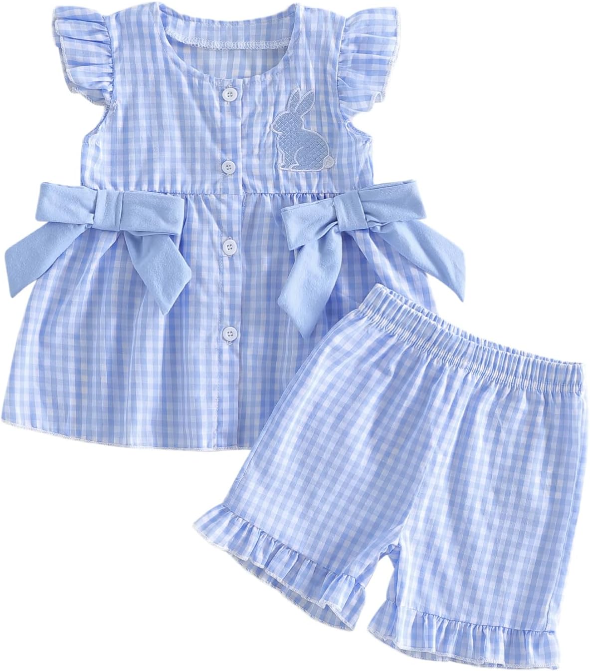 Sasaerucure Toddler Baby Girl Easter Outfit Bunny Carrots Short Sleeve T-Shirt Tunic Dress Top and Shorts Set Summer Clothes