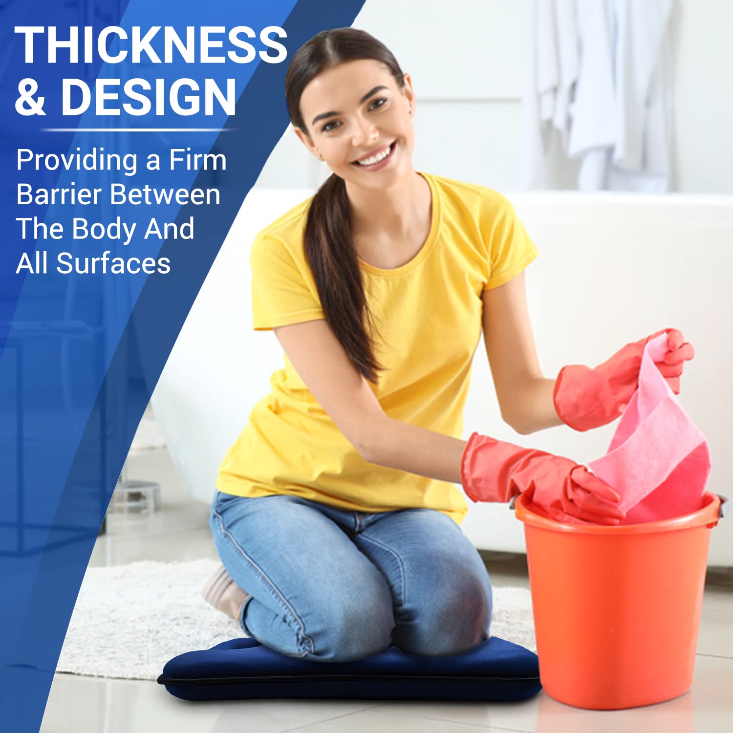Extra Thick Knee Pad, Garden Kneeling Pads Gardening Yoga Baby Bath Exercise Flooring Cleaning Kneeler, High-Density Foam Cushion Support Knee Mat