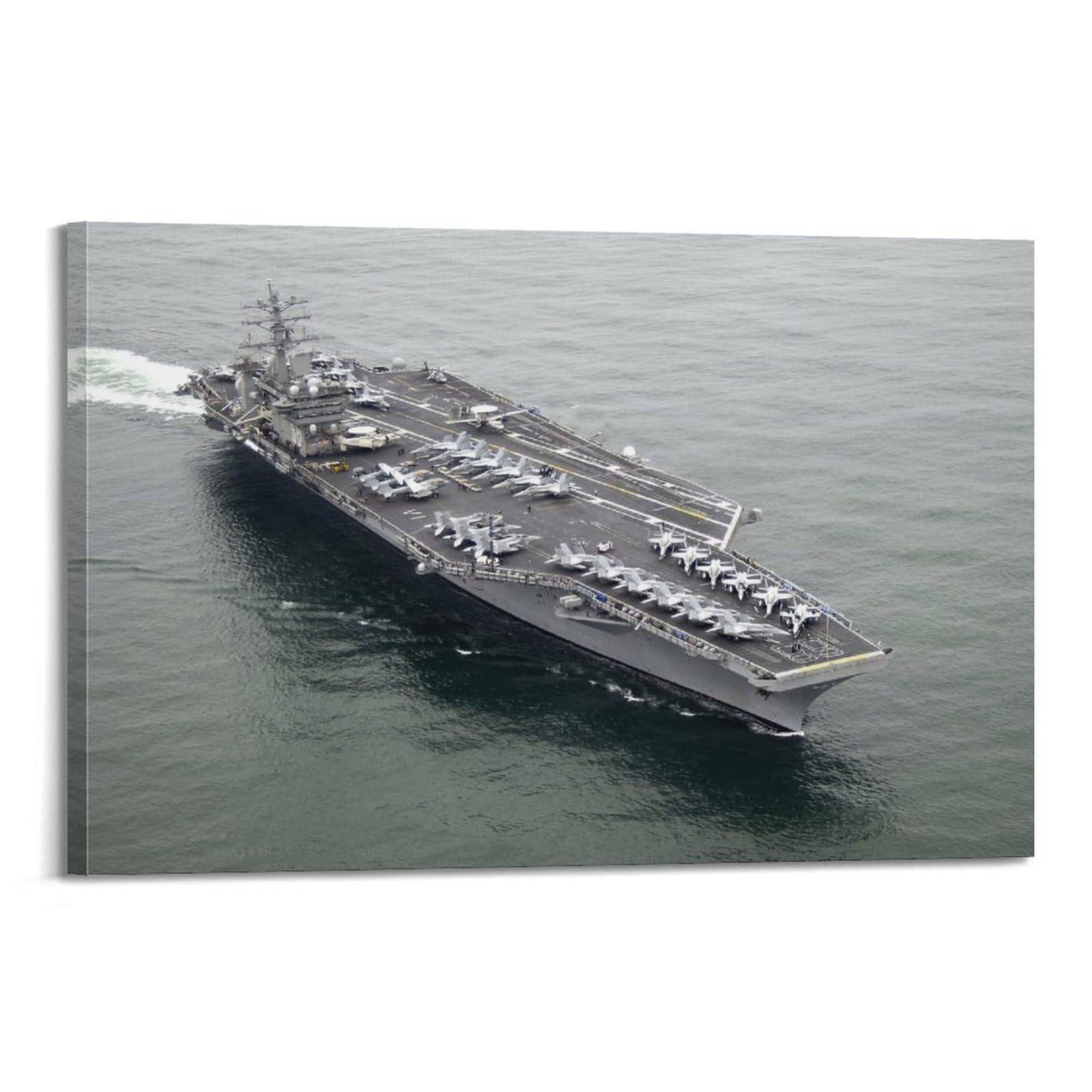 JLTC Military Poster USS Nimitz (CVN 68) Carrier Air Wing Poster Decorative Painting Canvas Wall Posters And Art Picture Print Modern Family Bedroom Decor Posters 12x18inch(30x45cm)