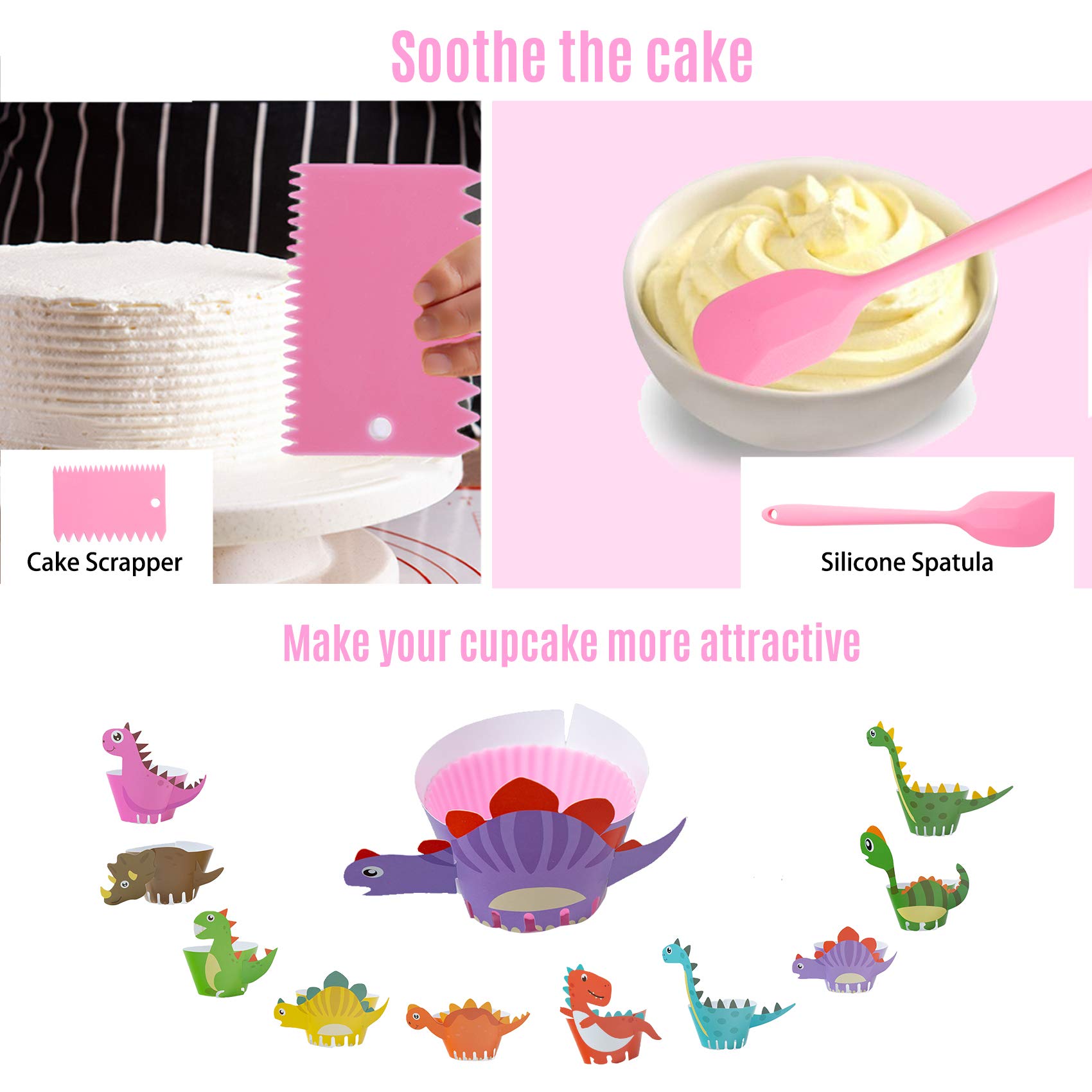 146-teiliges Kuchendekorationsset, nummerierte Spritztüllen, russisch-koreanische Blätter, Gras, Creampuff-Düsen, Spatel, Schaber, Halter, Kupplungen, Fondantformen, Spritzbeutel, Backen für Begi