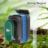 Vista 3 de AQQA Cepillo limpiador magnético fuerte para acuario, herramienta de limpieza de imán de algas de vidrio para pecera, cepillo limpiador flotante