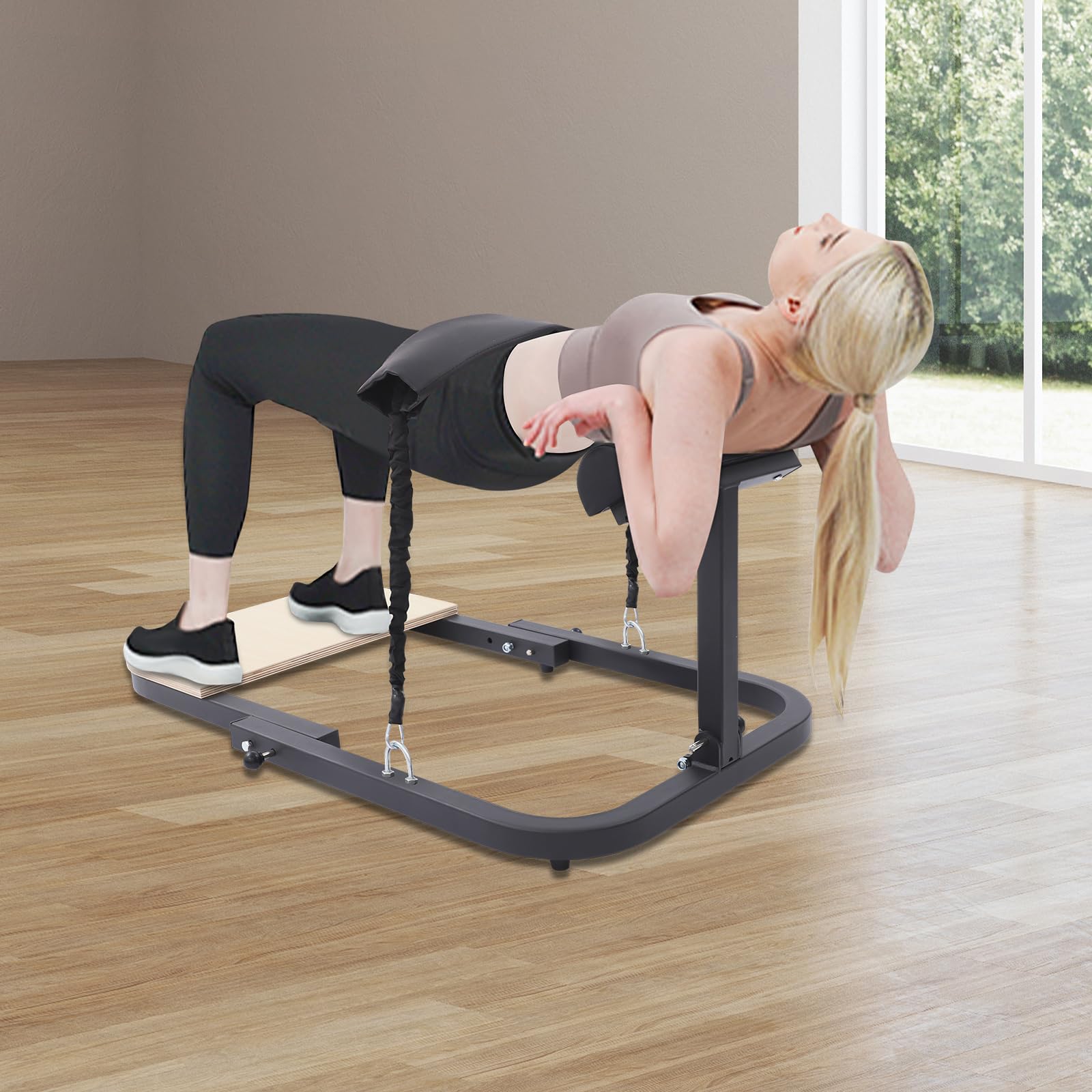 Panca Hip Thrust per allenamento dei muscoli del gluteo, pieghevole, panca fitness ad alta resistenza con 2 livelli di resistenza, cuscino ad alta densità e piastra antiscivolo, portata fino a 150 kg
