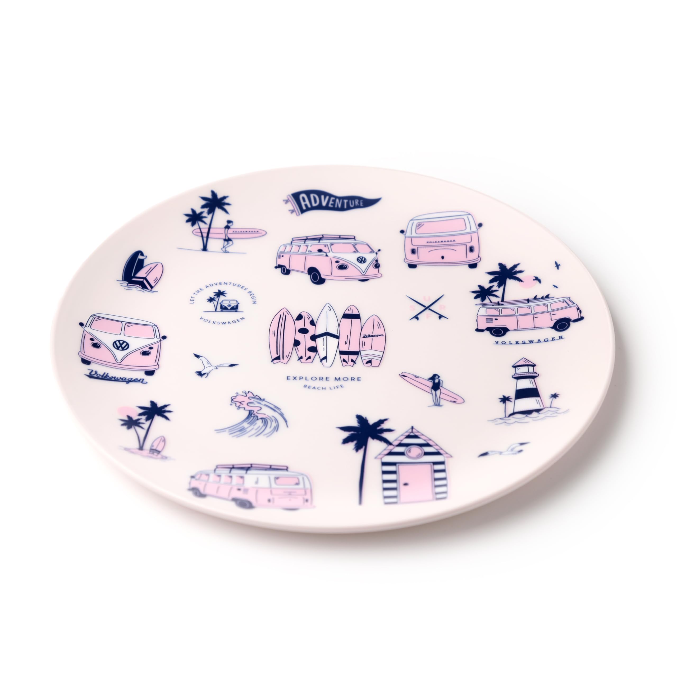 Puckator Set di 4 Piatti da Picnic in rPET Explore Volkswagen T1