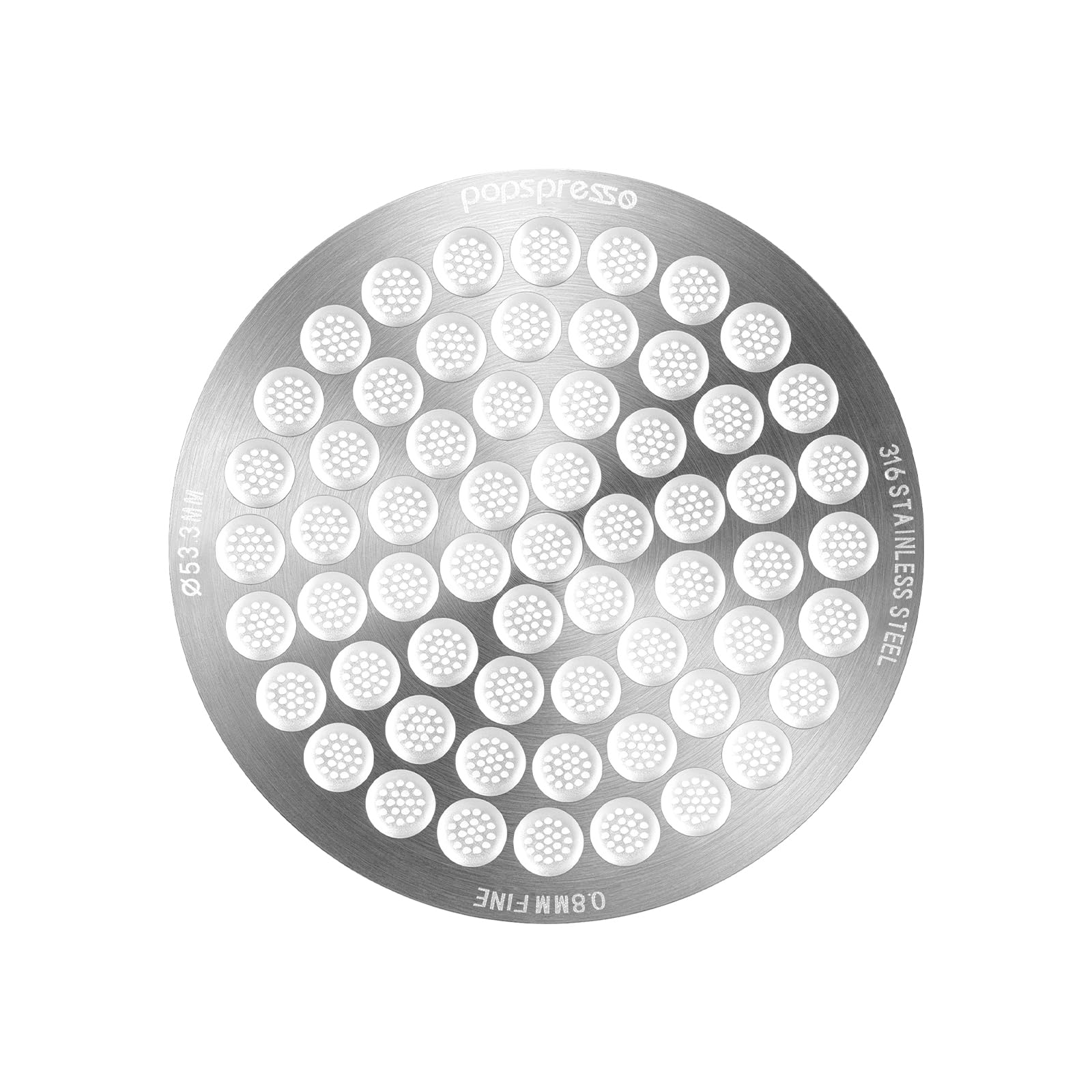 53.3mm Espresso Puck Screen, Ultra Thin, 316 Stainless Steel Coffee Filter Screen, Reusable Coffee Ground Filter for 54mm Portafilter Basket