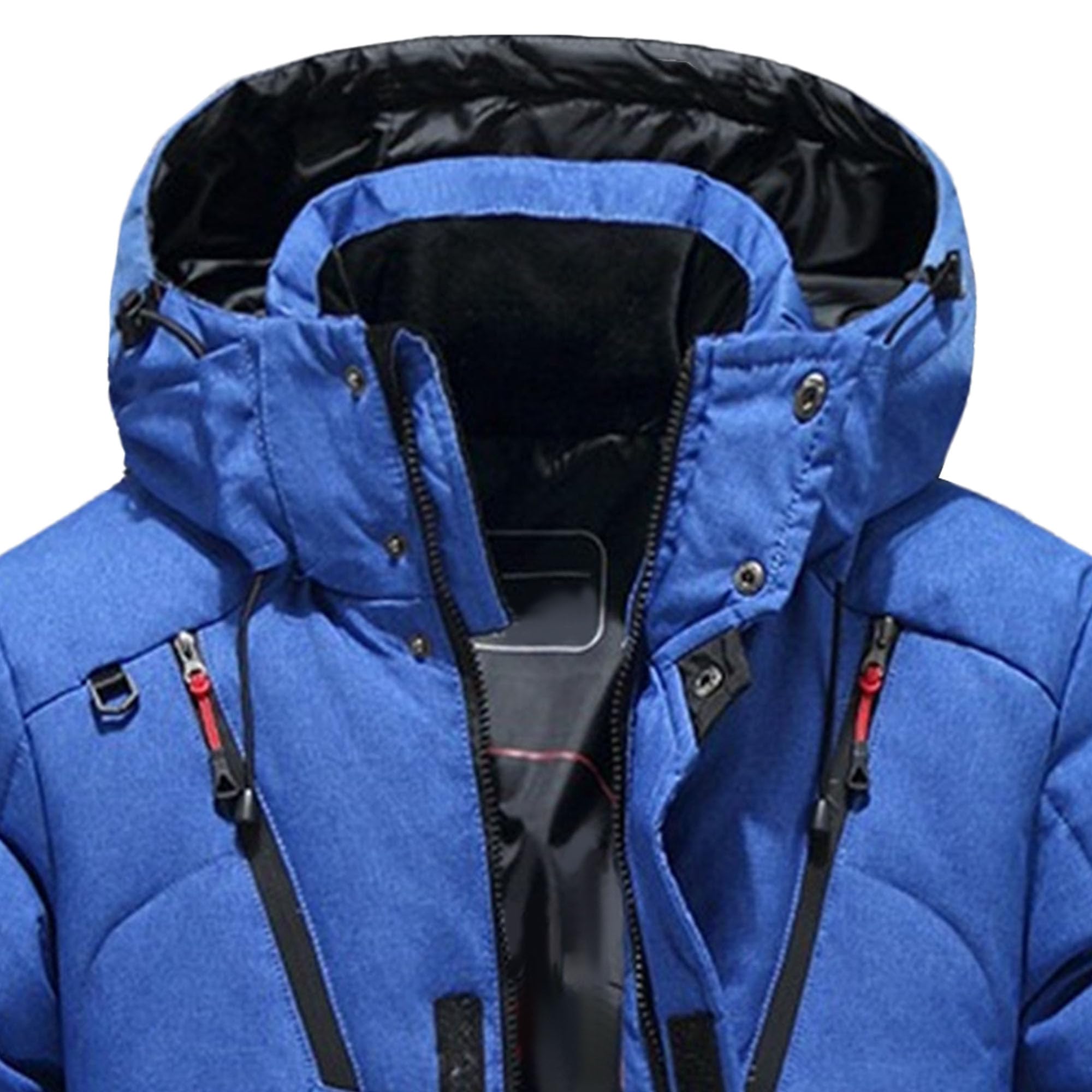 Piumino da uomo con cappuccio parka invernale spesso caldo parka casual piumino esterno termico