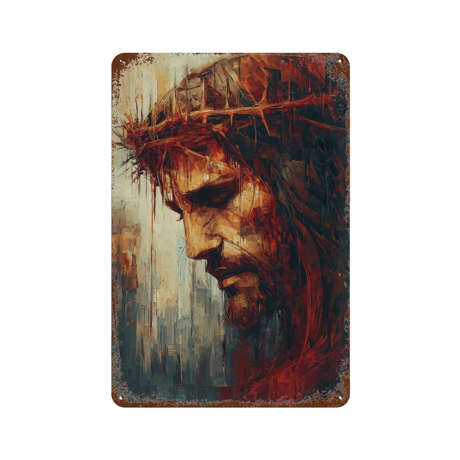 Rust Effect Journey of Redemption Rustic Tin Plaque 11.8"x7.9", Classic Wall Plaque for Shed, Workshop And Garage Wall Decor