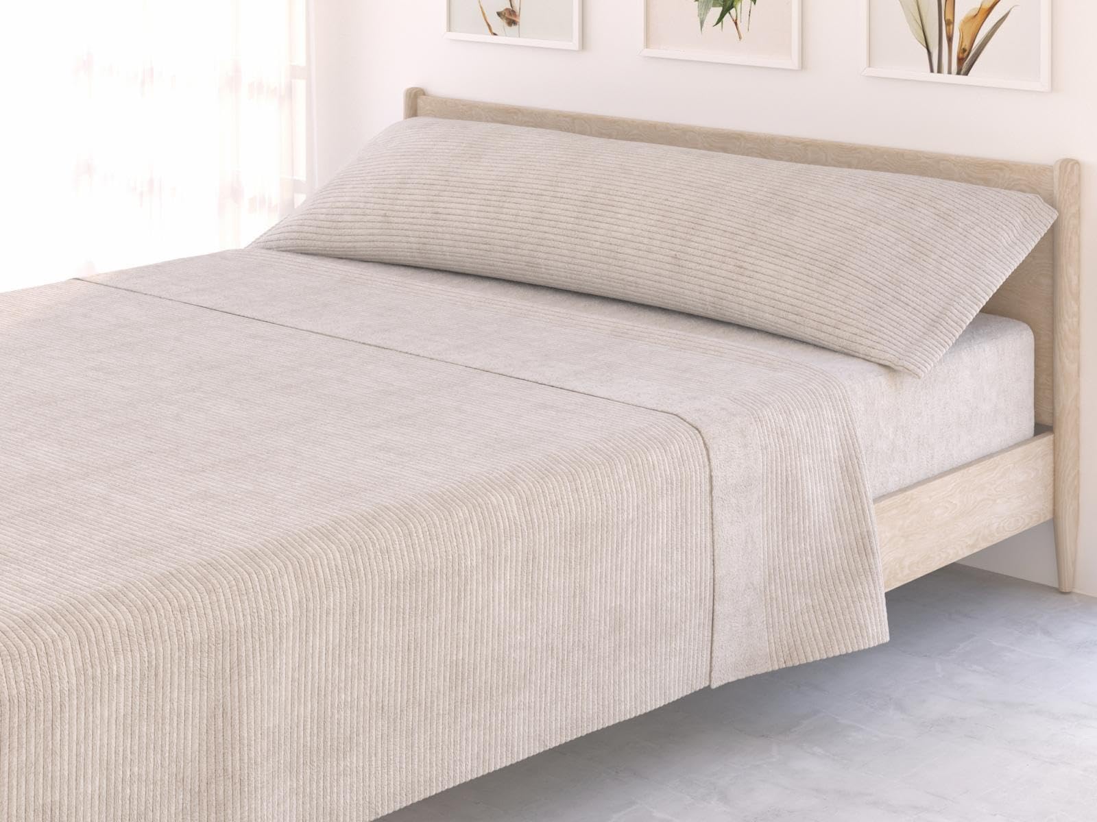 Juego de sábanas Invierno Extra Suave SEDALINA 260gr Mod.Canale DonMateo (Lino, 135cm)