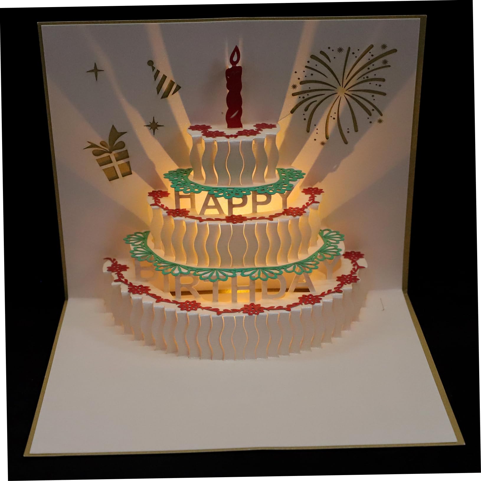 Abaodam 3stücke Geburtstagskarte Mit Musik Und Licht Kreative Glückwunschkarte Für Besondere Anlässe Handmade Geburtstagsgeschenk Für Freunde Und Familie Stilvolles Design Aus
