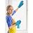 Patelai 3 Pairs Microfiber Plant Dusting Gloves Leaf Cleaning Gloves for Indoor Plants, Blinds, Furniture, House(Medium,Reddish Violet, Blue, Purple)
