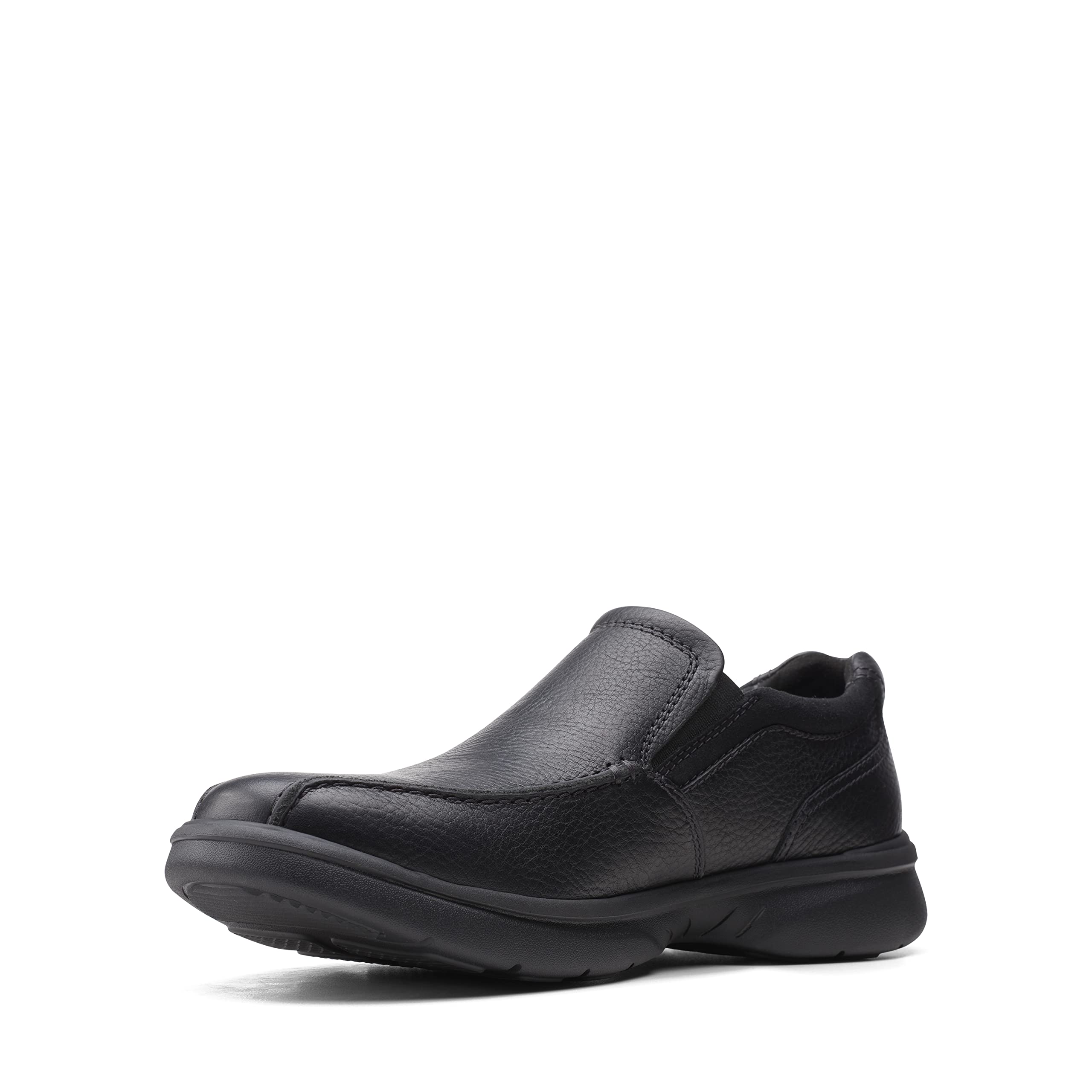 Clarks Mens Bradley Step Loafer, Blk Tumbled Lea, 10 UK Narrow