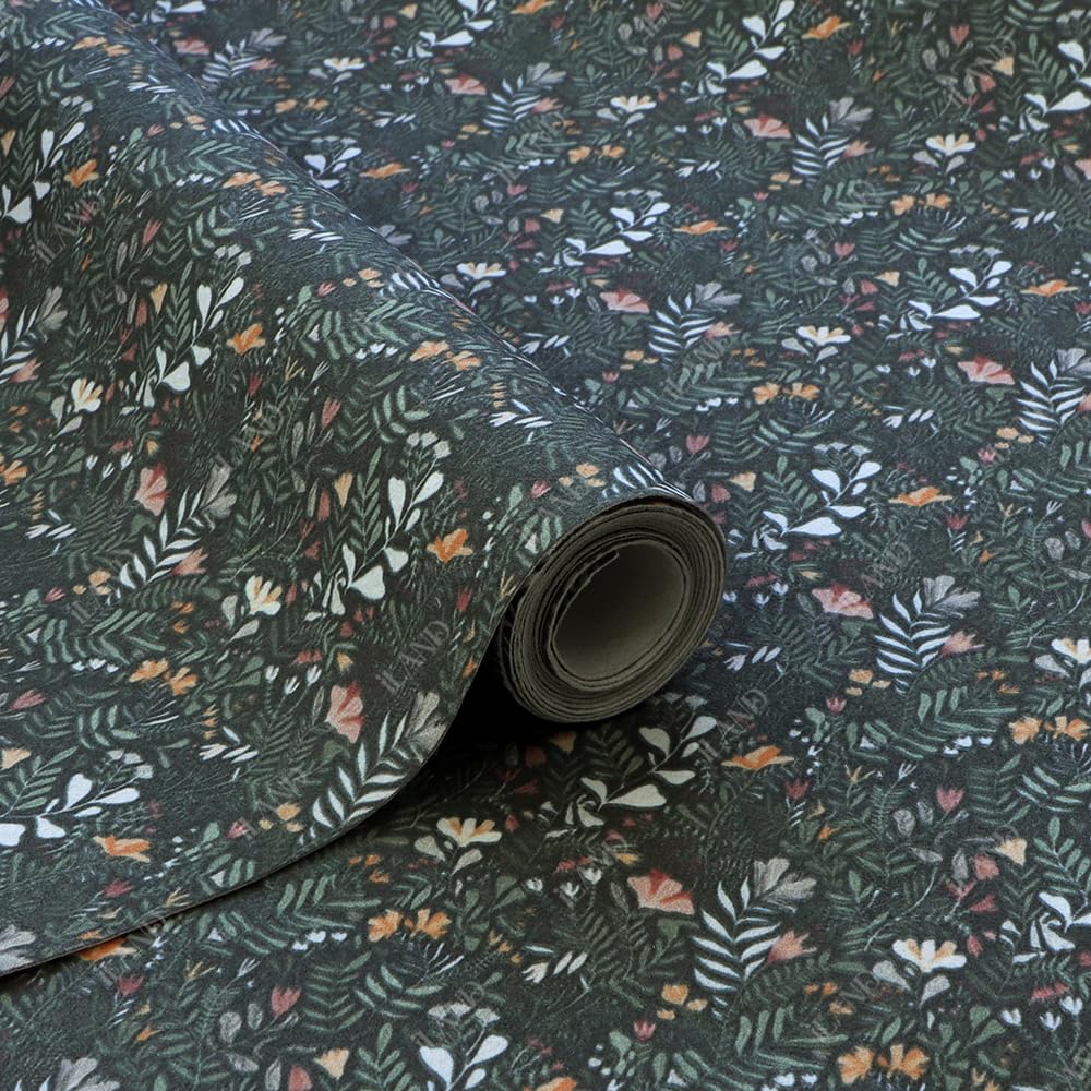 iLAND Originality Dollhouse Wallpaper 39 * 15.7 inch, Dollhouse Accessories on 1:12 Scale or 1:6 Scale (Flower Path)