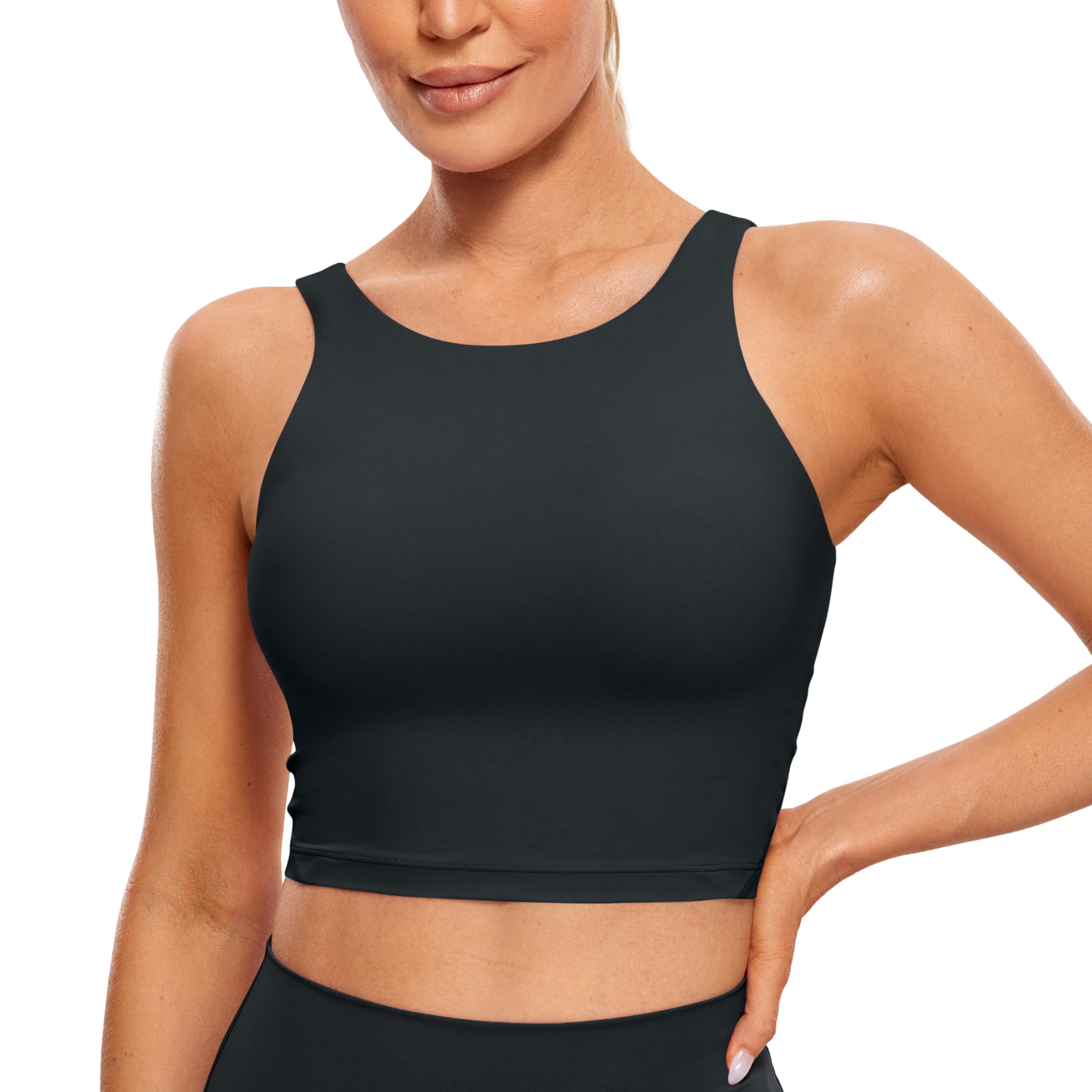 CRZ YOGA Vrouwen Butterluxe Longline Sportbeha Gewatteerd CRZ YOGA Vrouwen Butterluxe Longline Sportbeha Gewatteerd