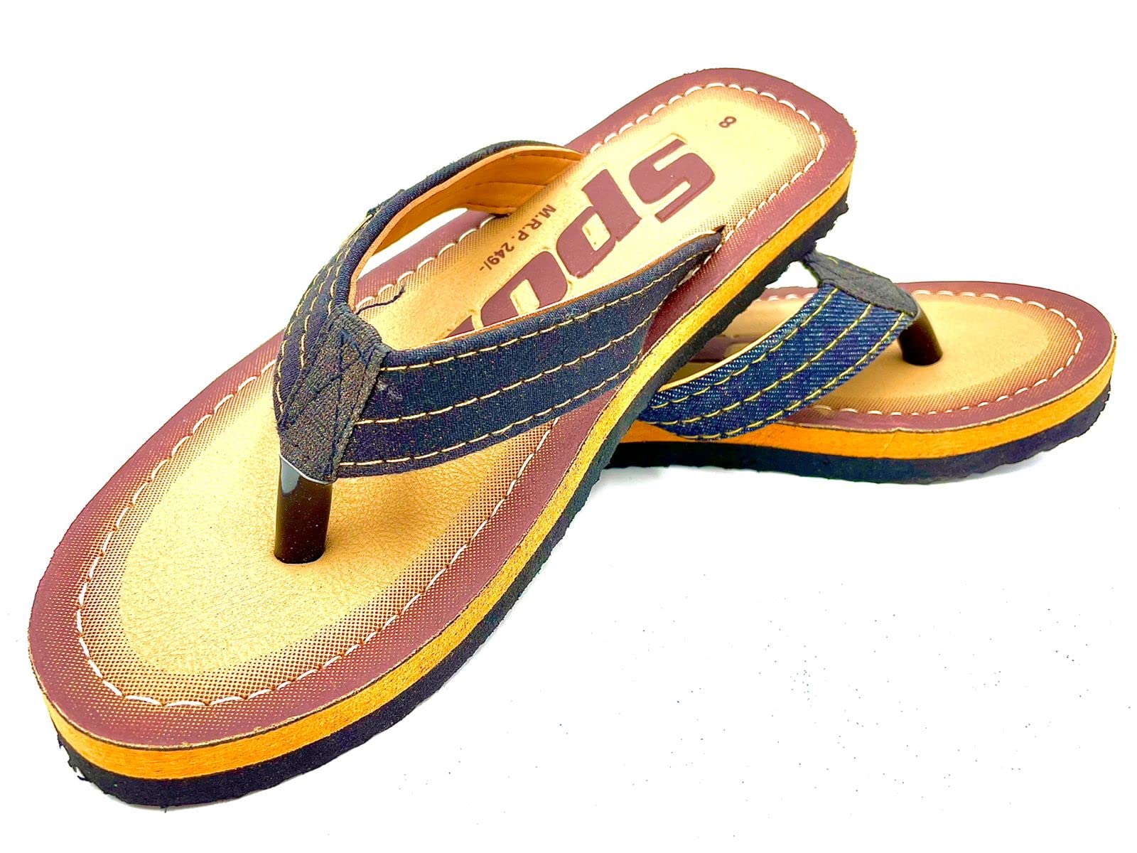 Sports Flip-Flops for Men, Men's Flip-Flops and House Slippers | Comfortable & Lightwear Flip Flop Slippers for Men, Boys - Brown Color