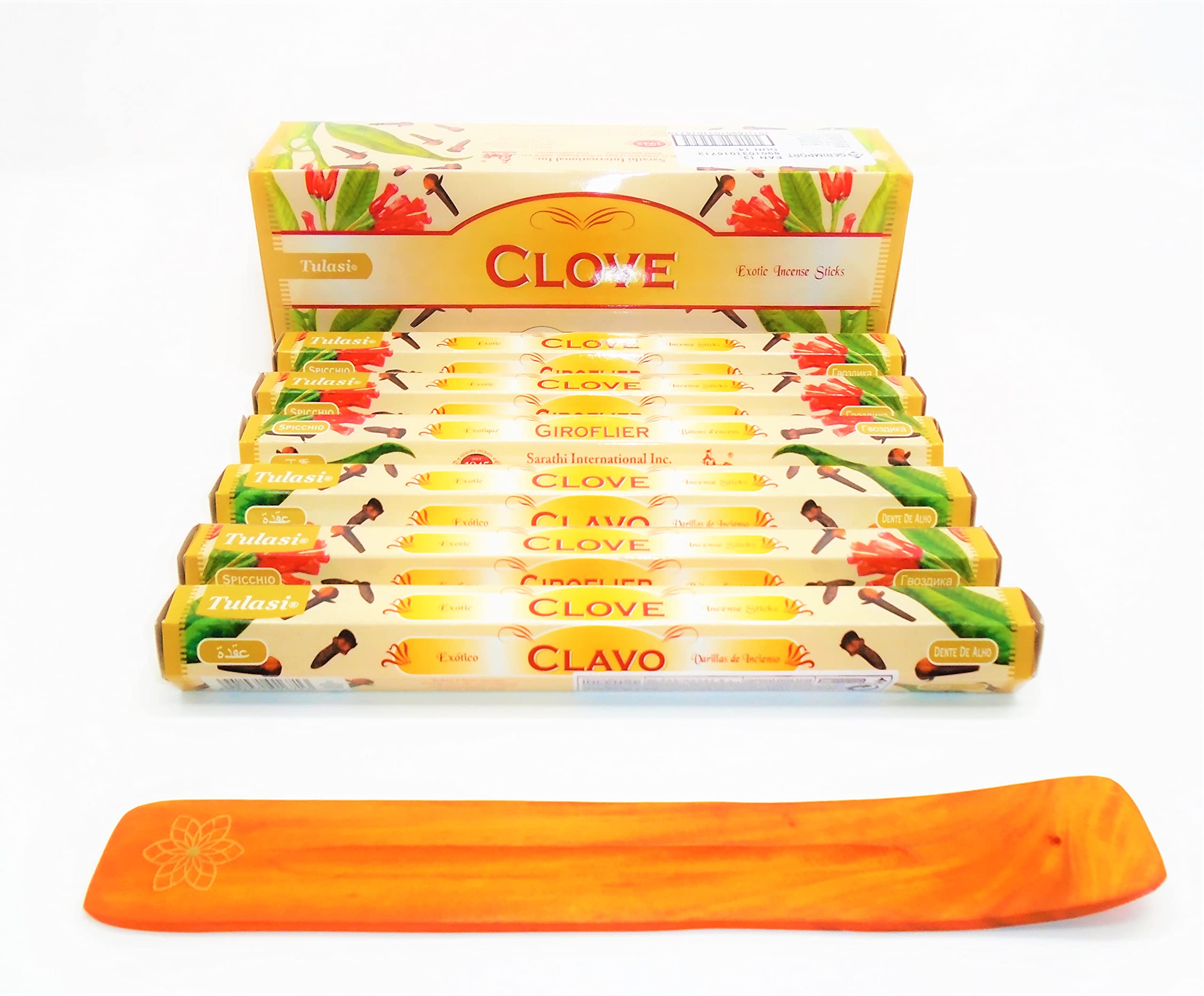 Joss Incense Sticks (Clove) Joss Incense Sticks 120 Incense Sticks Home Fragrance Incense Sticks with Ashtray Collector