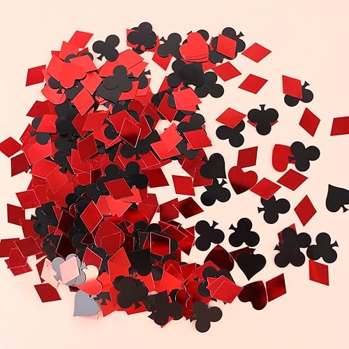 Miniatura 3 de 850 piezas de confeti de póker para fiesta de casino en Las Vegas, confeti disperso de lentejuelas para fiesta de Las Vegas, juego de fiesta