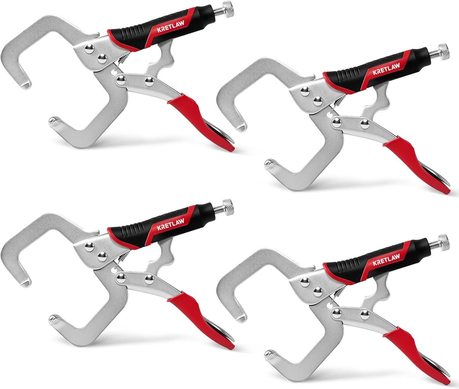 6-Inch 4 Pack C-Clamp Locking Pliers, Heavy Duty welding vise grip clamps for Industrial, DIY, Home
