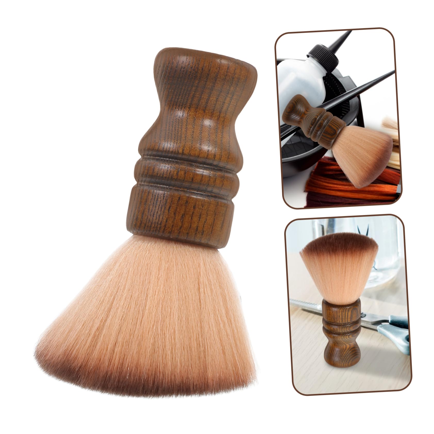 FRCOLOR 3St Bürste mit Holzgriff hairbrush haarbürsten barber brush hair remover bürste barber bürste Haarschneide-Reinigungsbürste Gesicht Friseurwerkzeug Bartreinigungsbürste Hölzern