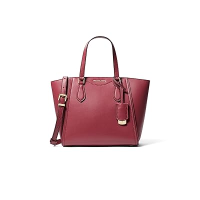 MICHAEL Michael Kors Taryn Small Convertible Top Zip Tote Crossbody Cross Body Handbags Deep Red
