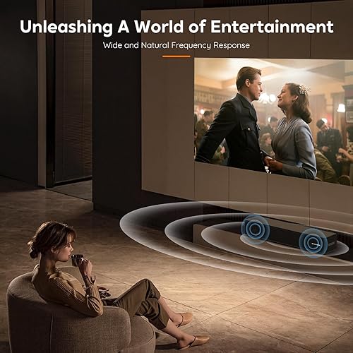 Miniatura 22 de Barra de sonido de 2.1 canales con subwoofer, Dolby Digital de 100 W, altavoz de TV, sistema de sonido envolvente de audio para cine en casa, HDMI
