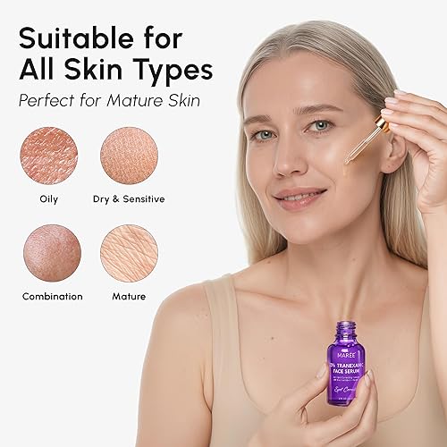 Miniatura 8 de MAREE Complejo de Suero de Ácido Tranexámico al 20% con Niacinamida y Vitamina C – Suero Corrector de Manchas Oscuras para Rostro y Cuerpo